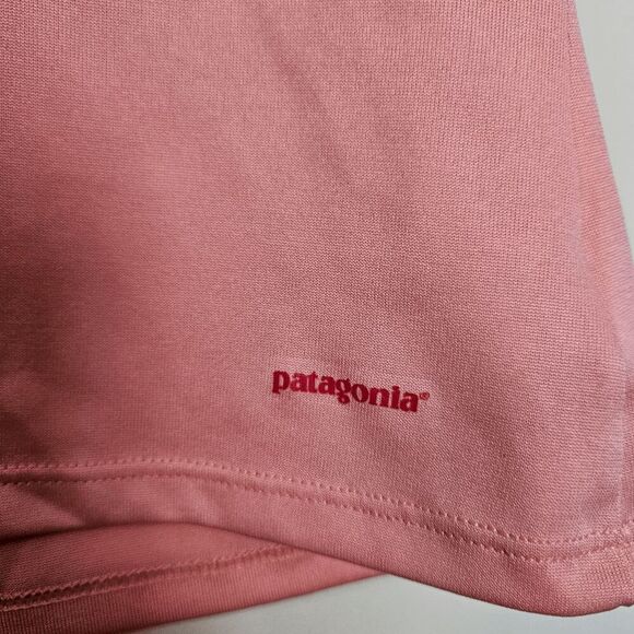 Patagonia Performance Base Layer Capilene V Neck Shirt Women's Pink/Red Size Med - Picture 4 of 4